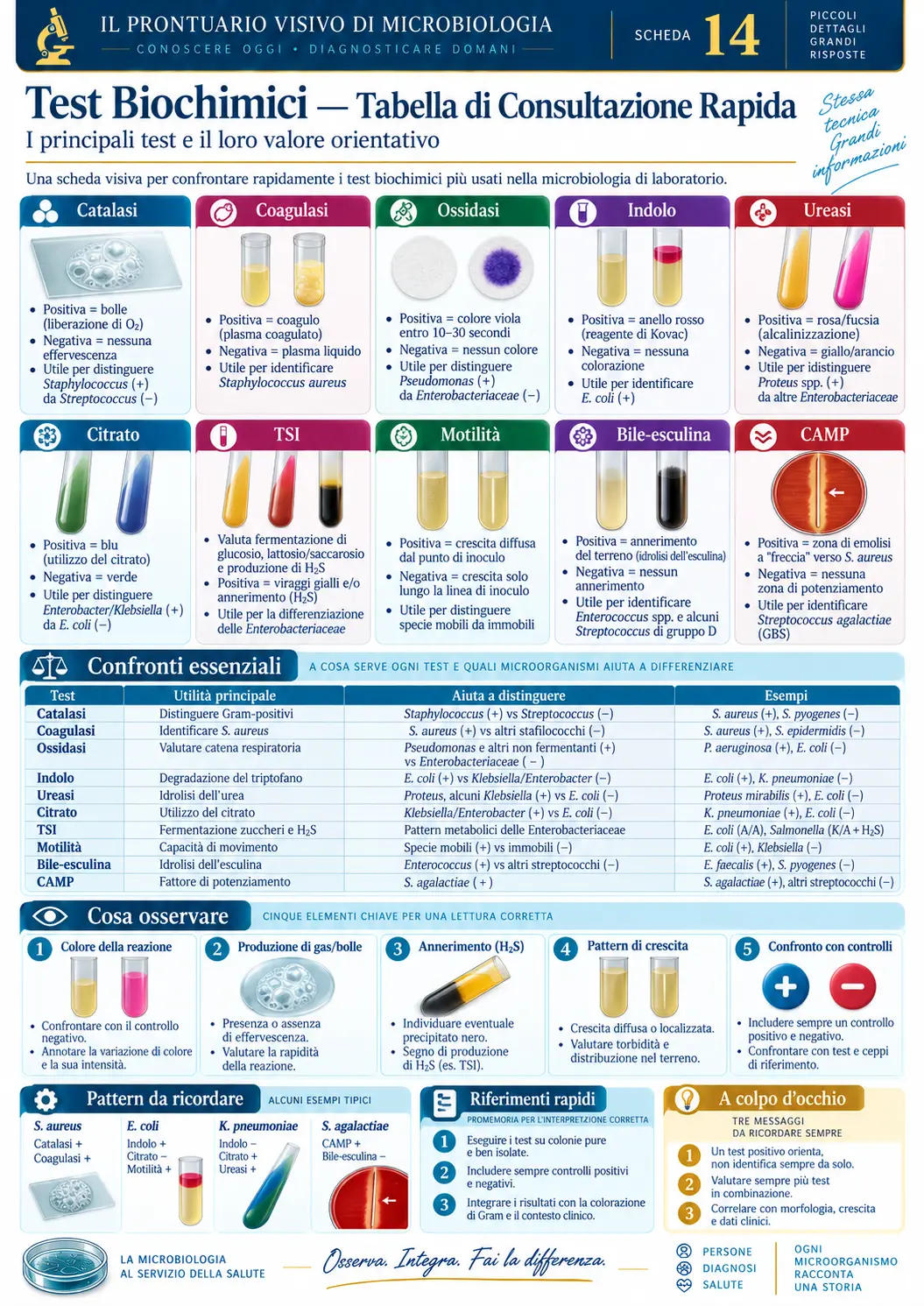 Test Biochimici — Tabella di Consultazione Rapida